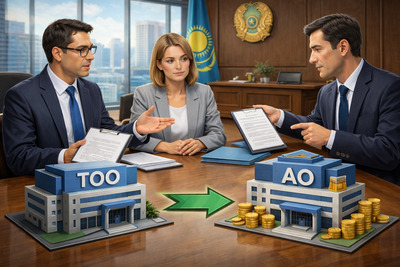 Преобразование ТОО в АО в Алматы: пошаговый порядок и суды