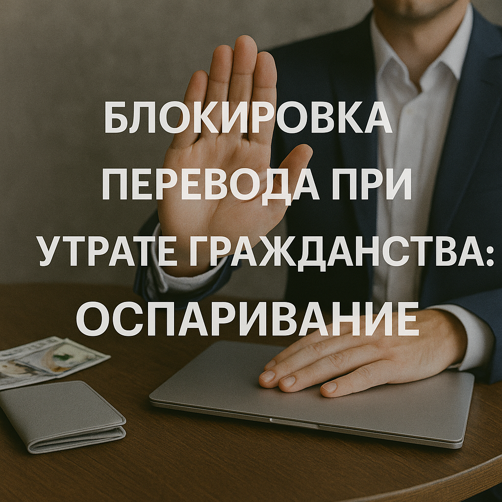 Блокировка перевода при утрате гражданства: оспаривание