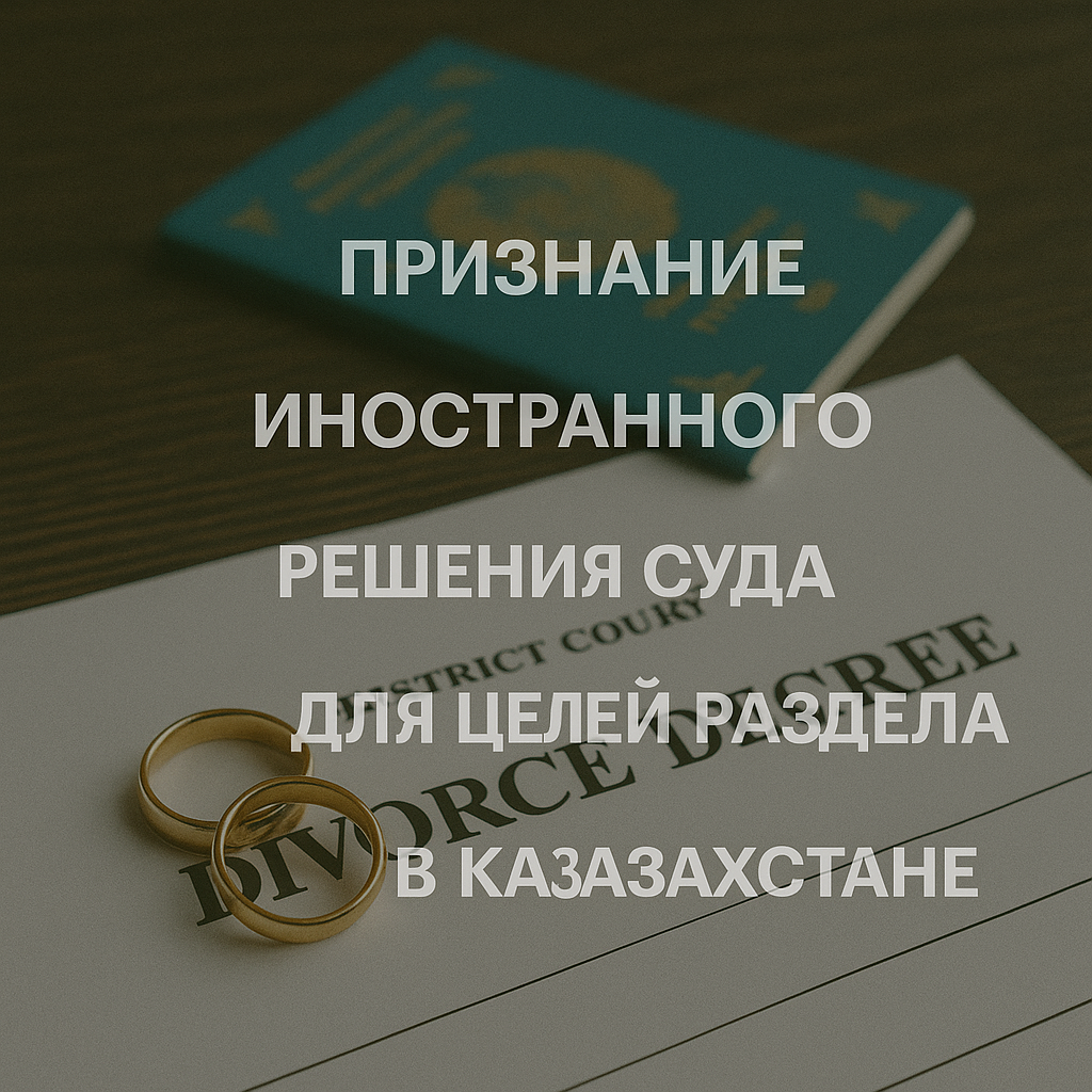Иностранный развод и раздел имущества в Казахстане