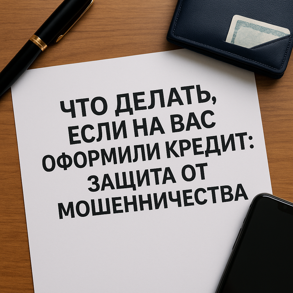Что делать, если на вас оформили кредит: защита от мошенничества