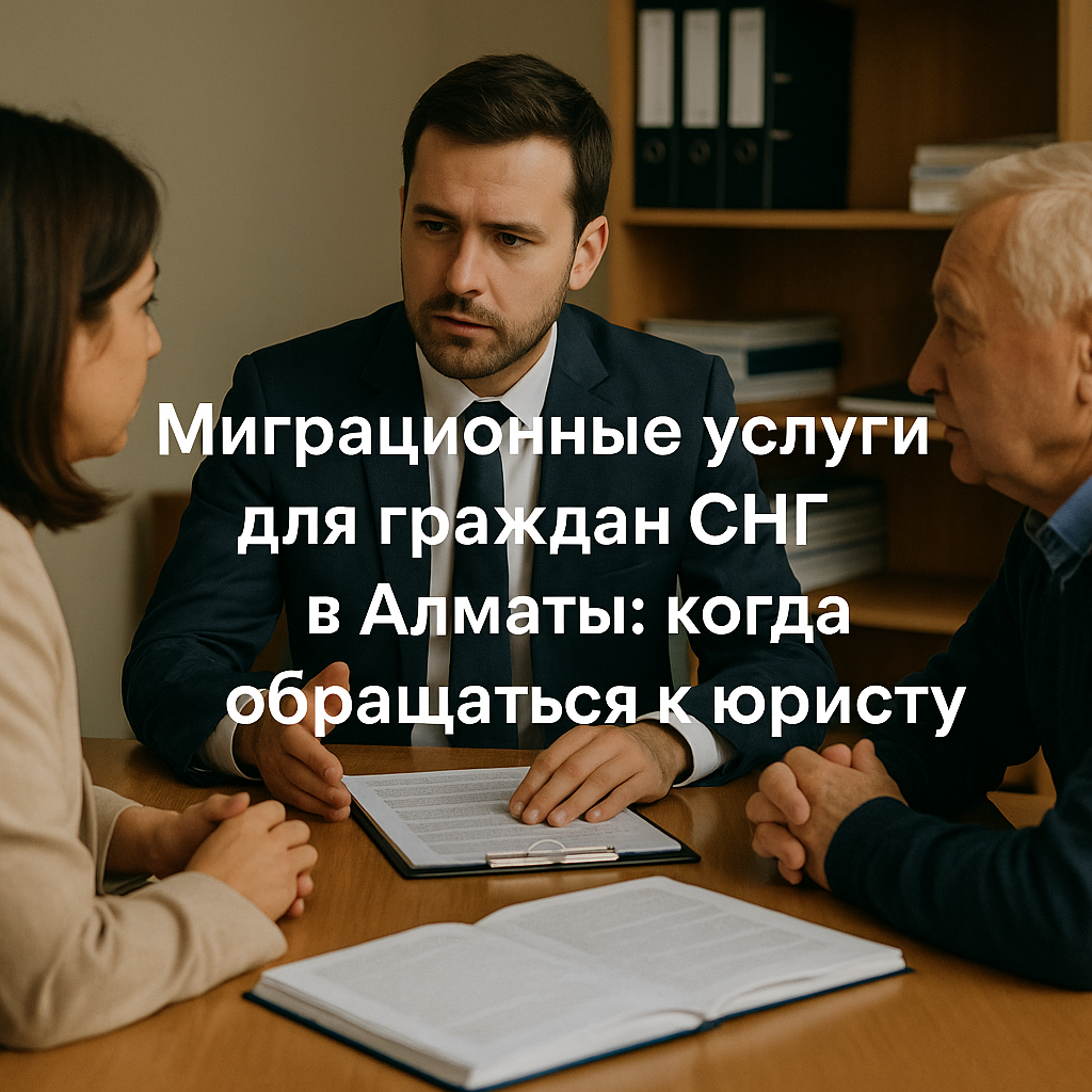 Миграционные услуги для граждан СНГ в Алматы: когда обращаться к юристу