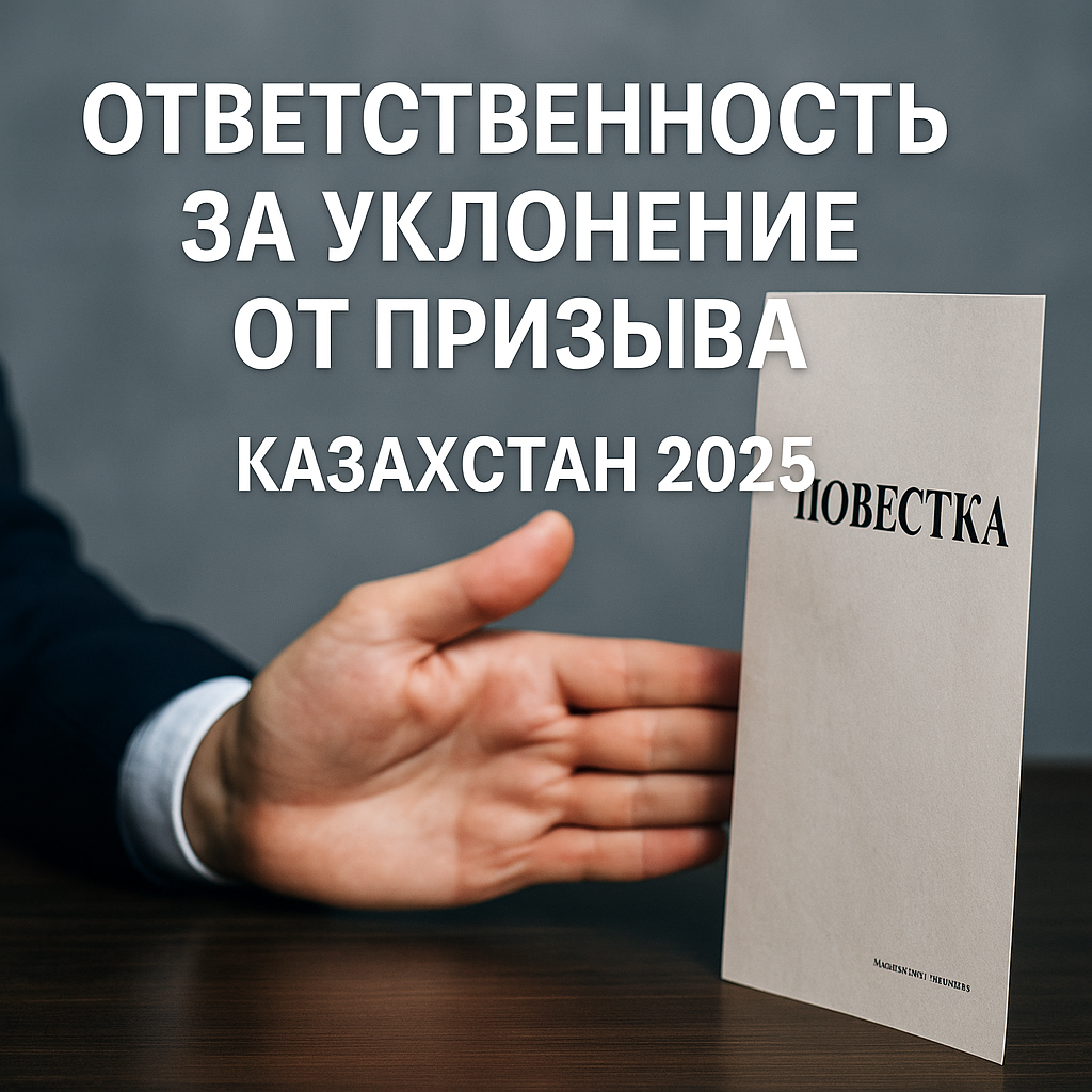 Ответственность за уклонение от призыва Казахстан 2025