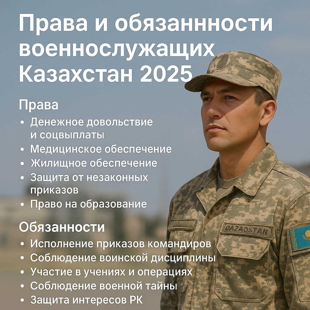 Права и обязанности военнослужащих Казахстан 2025