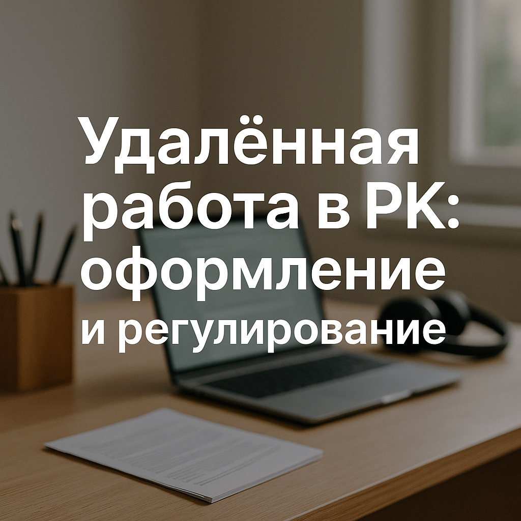 Удалённая работа в Казахстане: юридическое оформление и правила 2025