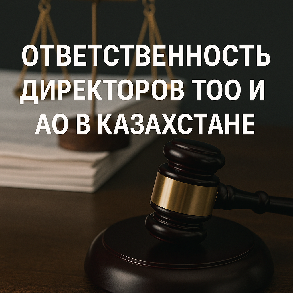 Ответственность директора ТОО и АО в Казахстане: риски и защита