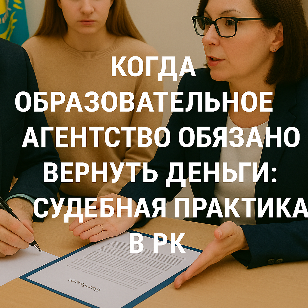 Когда образовательное агентство обязано вернуть деньги: судебная практика в РК