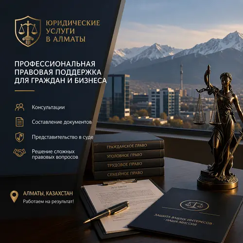 Юридические услуги в Алматы. Опытные юристы: суды, споры, защита бизнеса и граждан. Профессиональная консультация и гарантия качества