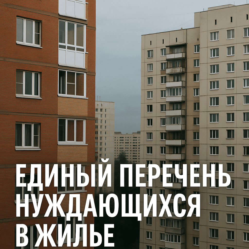 Единый перечень нуждающихся в жилье