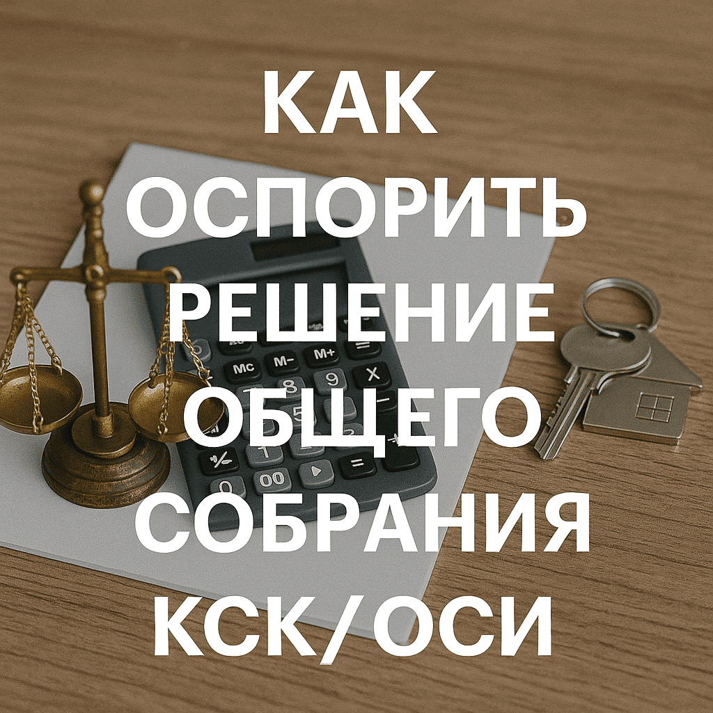 Читать: Как оспорить решение общего собрания жильцов КСК/ОСИ