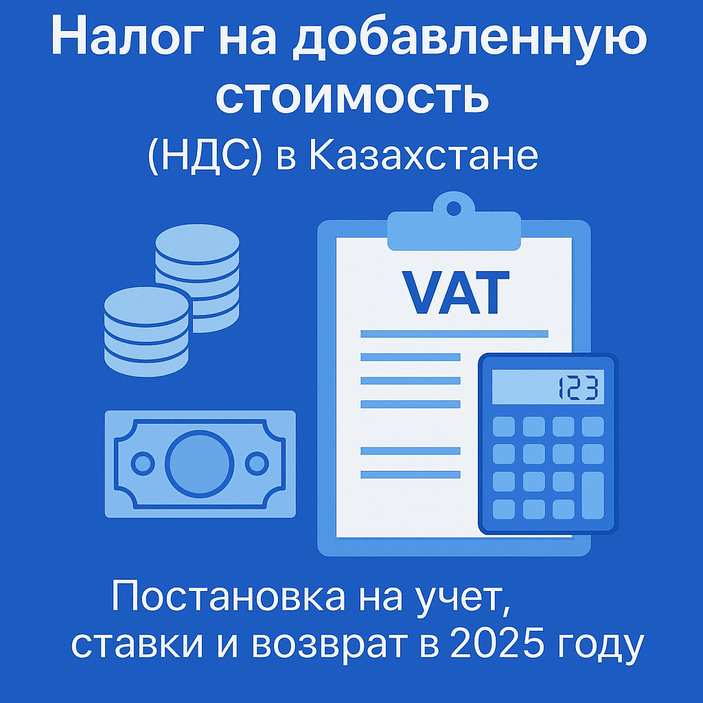 Налог на добавленную стоимость  в Казахстане: Постановка на учет, ставки и возврат в 2025 году