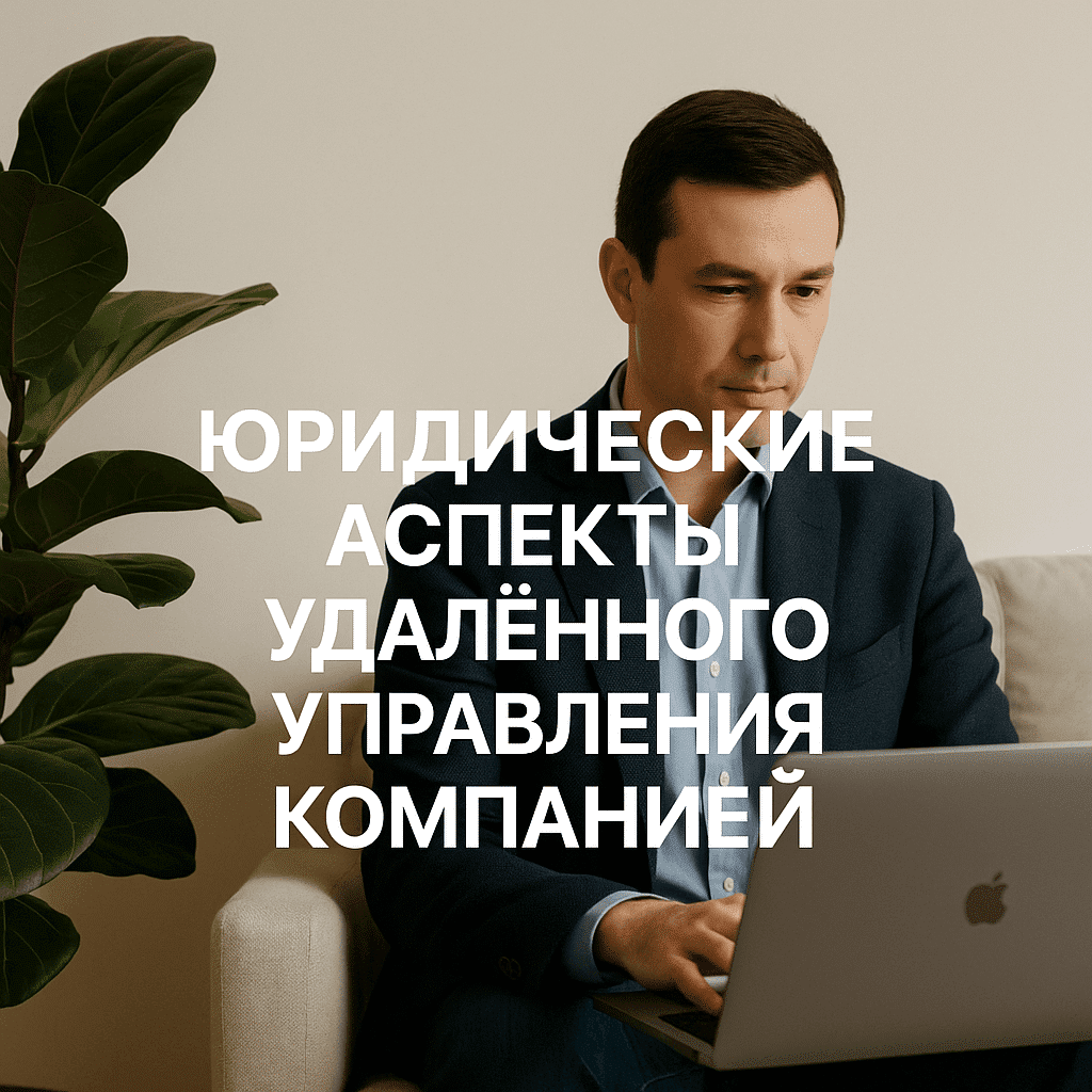 Читать: Юридические аспекты удалённого управления компанией (для юридических лиц)
