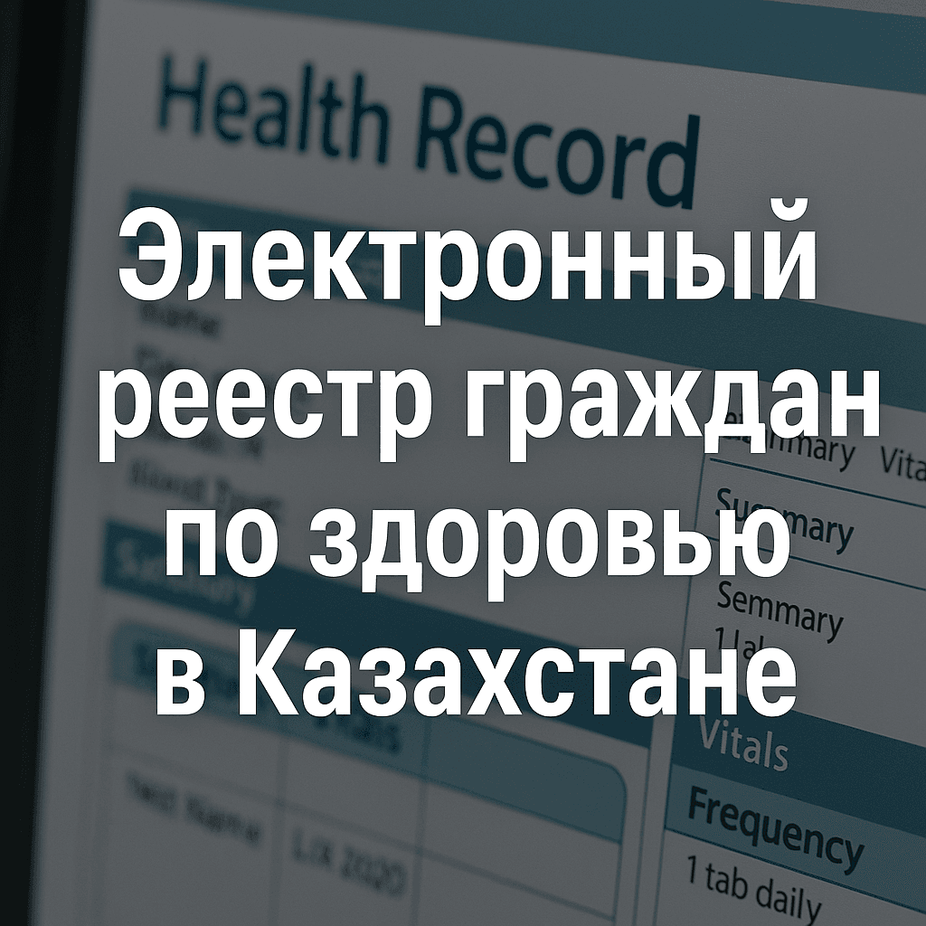 Электронный реестр граждан по здоровью в Казахстане с 2025 года
