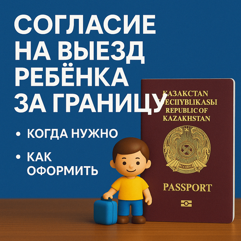 Согласие на выезд ребёнка за границу из Казахстана: когда нужно и как оформить
