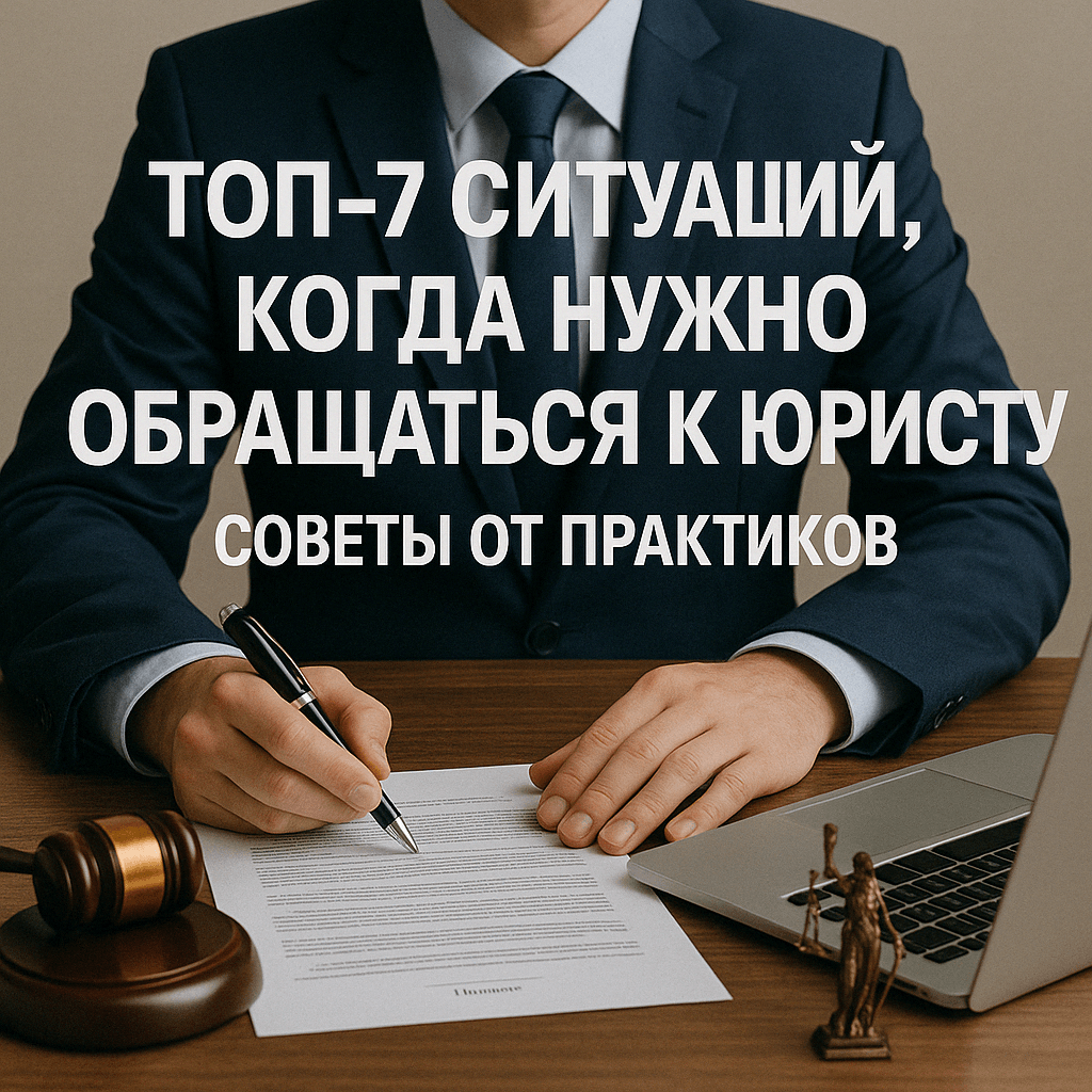 Читать: Топ-7 ситуаций, когда нужно обращаться к юристу: советы от практиков