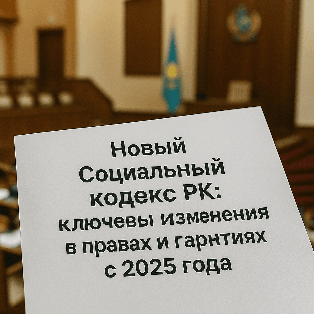 Читать: Новый Социальный кодекс РК: ключевые изменения в правах и гарантиях граждан с 2025 года