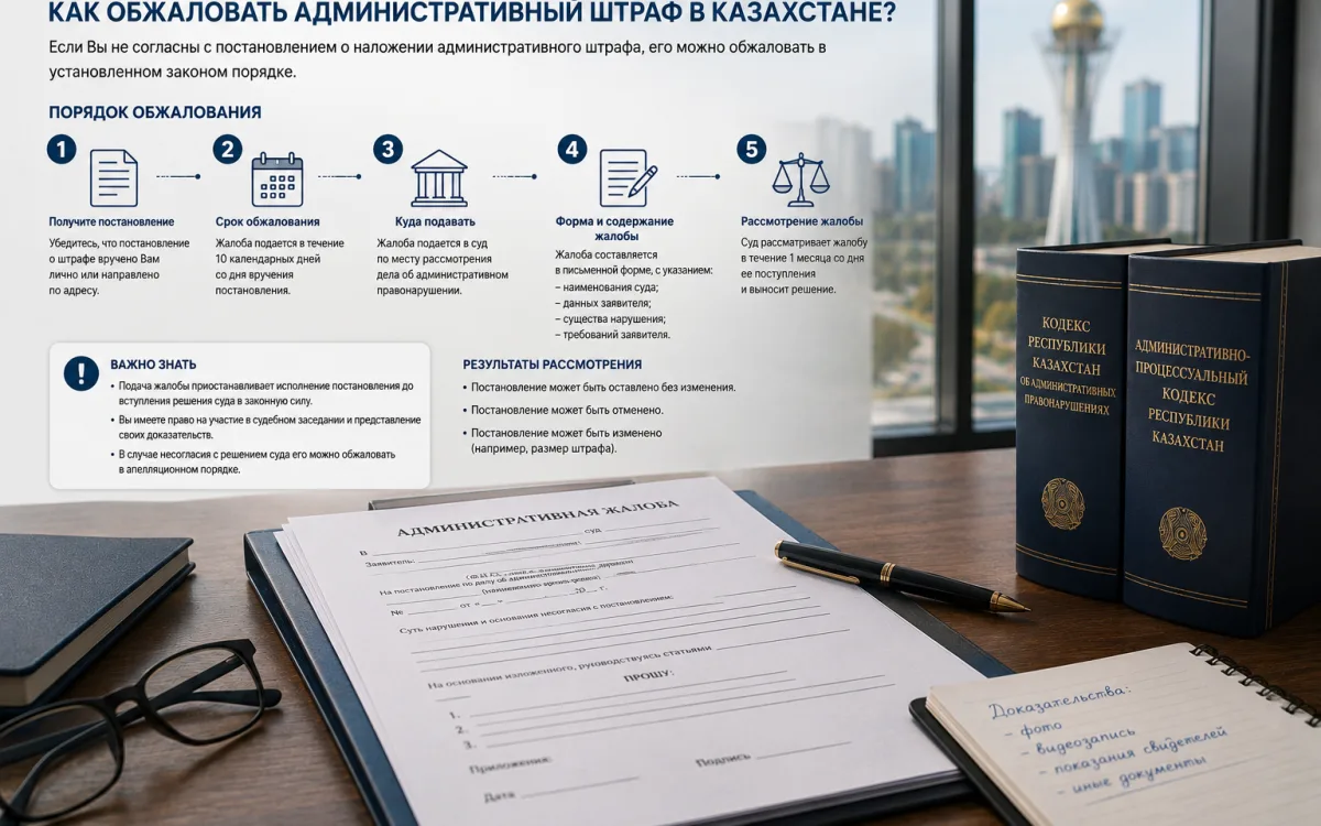 Как обжаловать административный штраф в Казахстане?