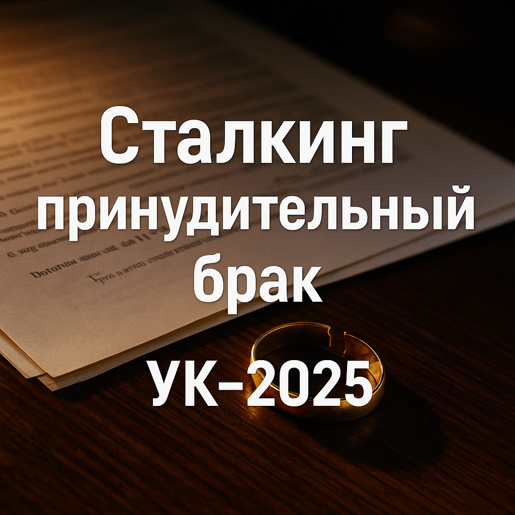 Сталкинг и принудительный брак: новый УК‑2025