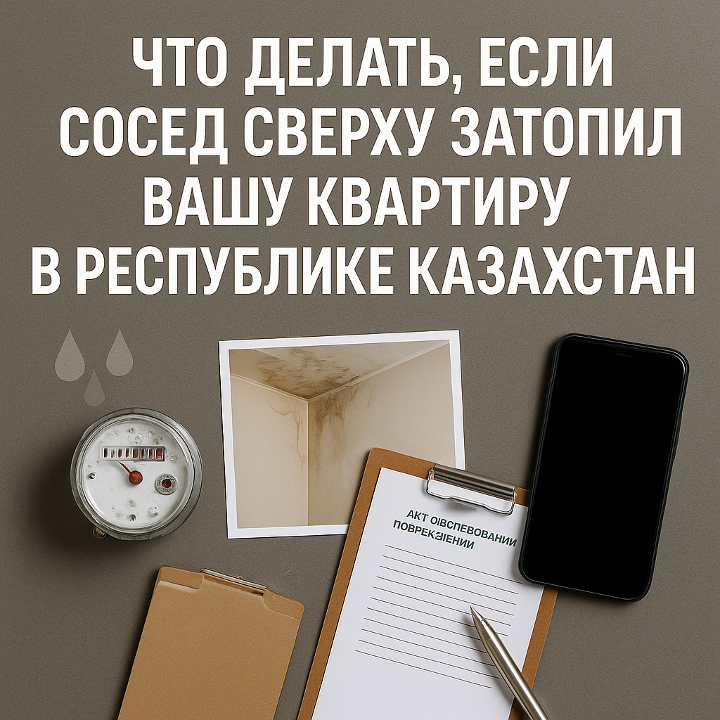 Что делать, если сосед сверху затопил вашу квартиру в Республике Казахстан?