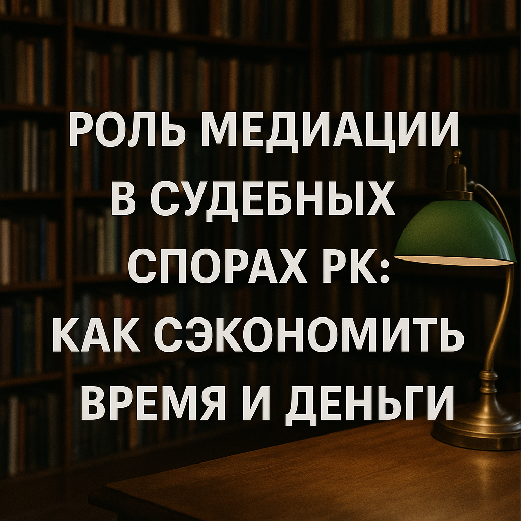Медиация в судебных спорах РК