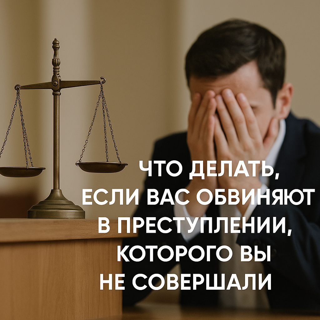 Что делать, если вас обвиняют в преступлении без вины