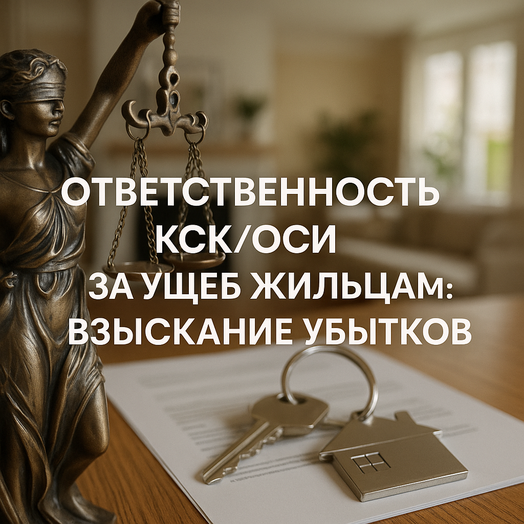 Привлечение КСК/ОСИ к гражданско-правовой ответственности за причинение ущерба