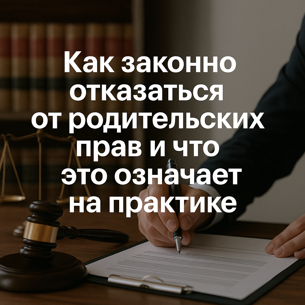 Отказ от родительских прав: закон и последствия