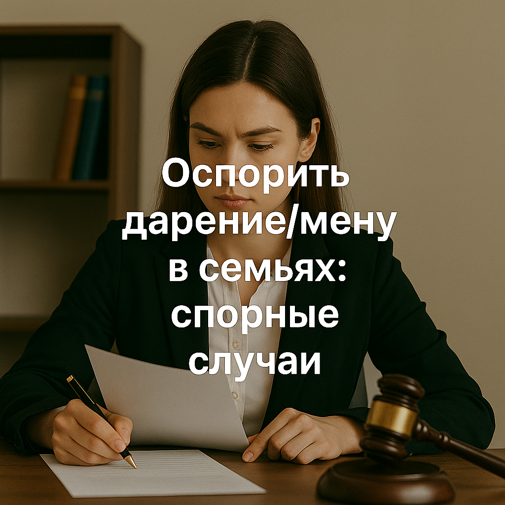 Оспаривание дарения и мены в семье через суд
