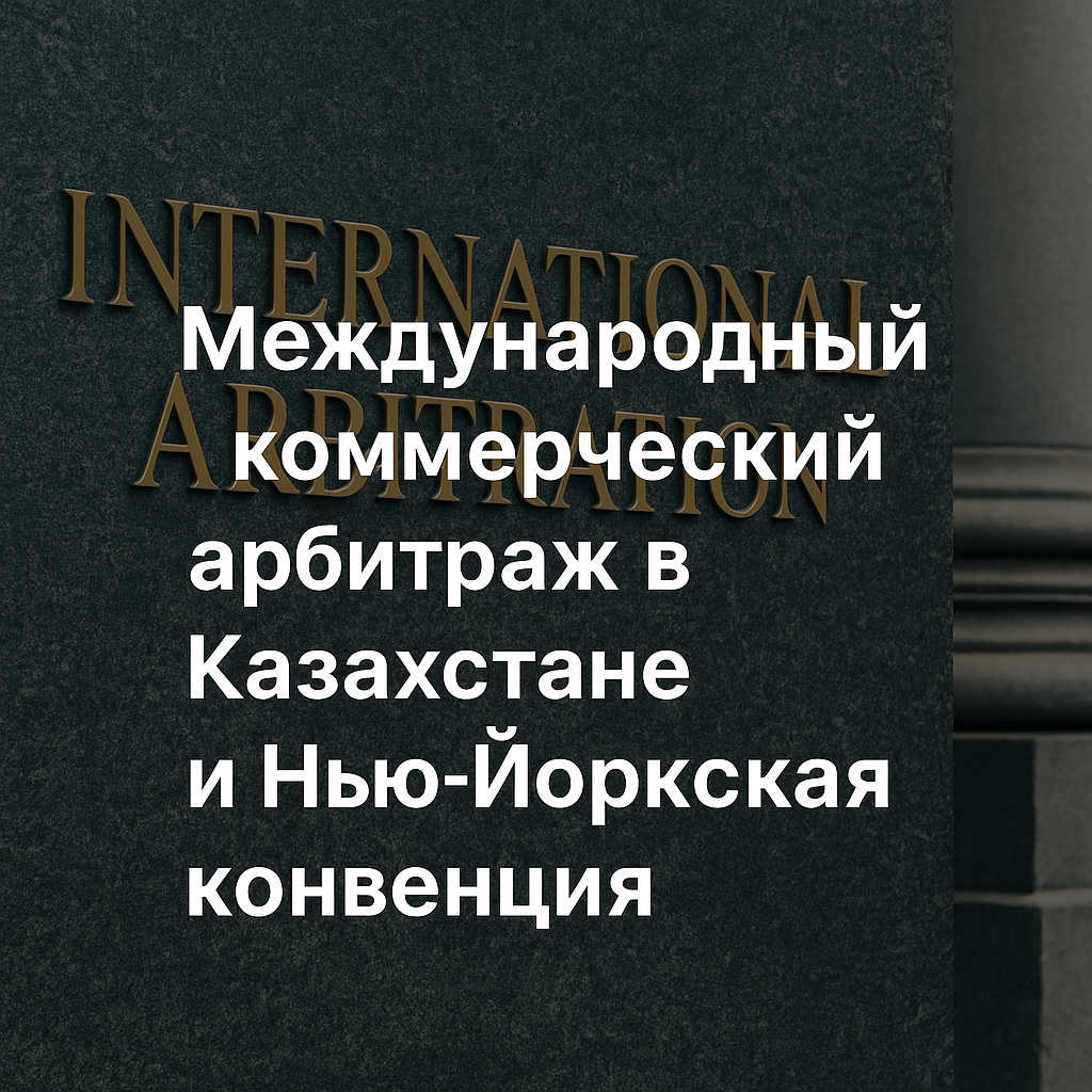 Международный коммерческий арбитраж в Казахстане и Нью-Йоркская конвенция