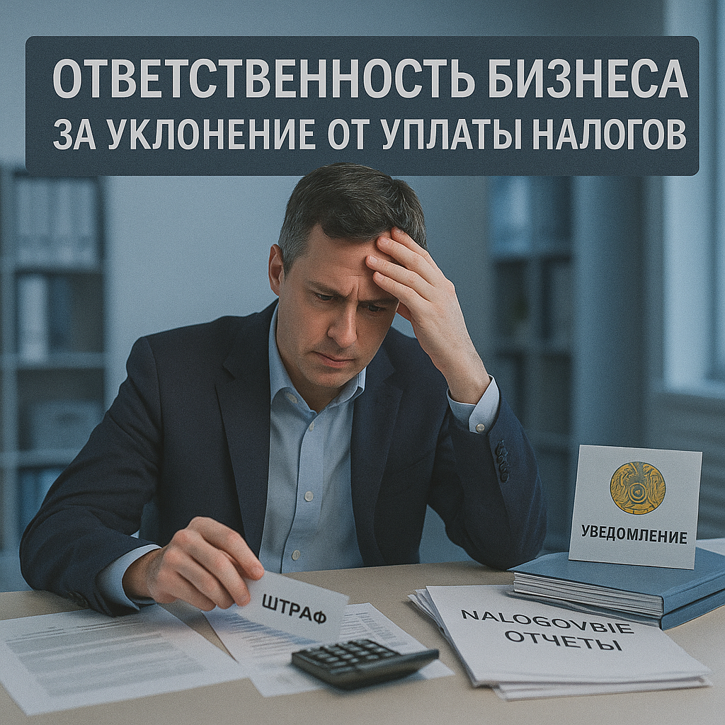 Ответственность бизнеса за уклонение от уплаты налогов в РК