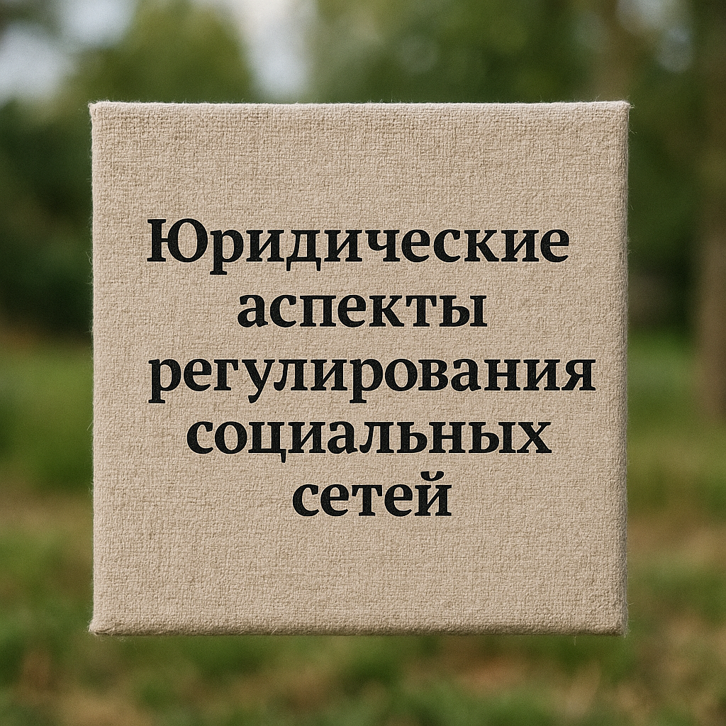 Юридические аспекты регулирования социальных сетей