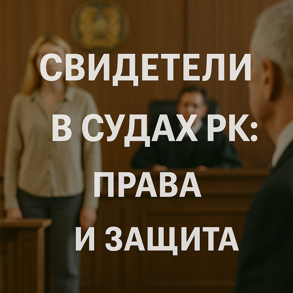 Свидетели в судах РК: права и защита
