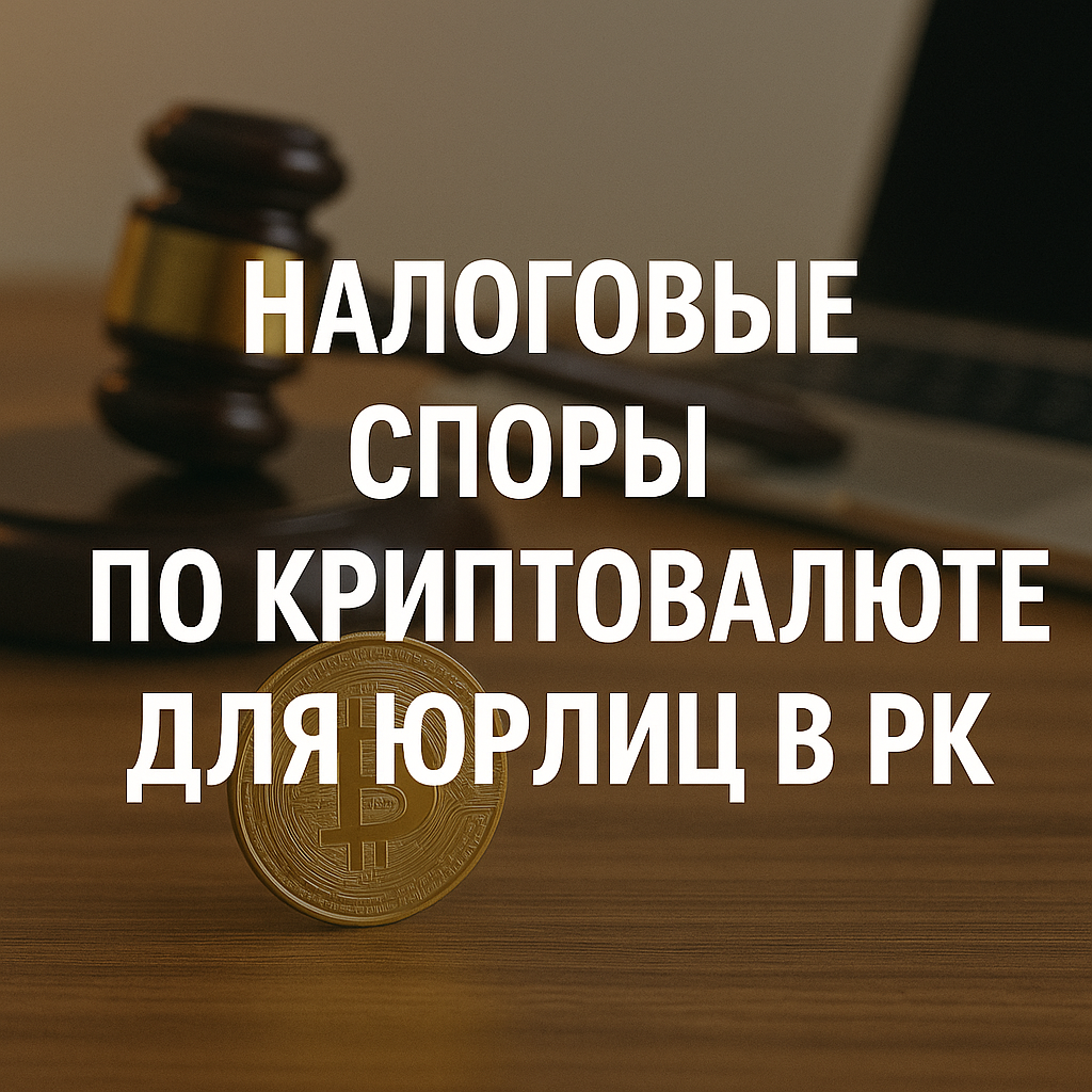 Налогообложение криптовалют: споры для юрлиц в РК