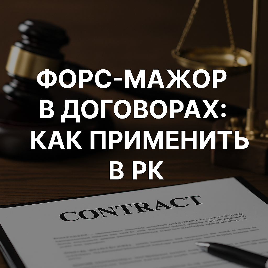 Форс-мажор в договорах: как правильно применять понятие "обстоятельства непреодолимой силы" в РК?