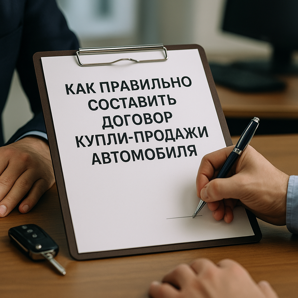 Как правильно составить договор купли-продажи автомобиля
