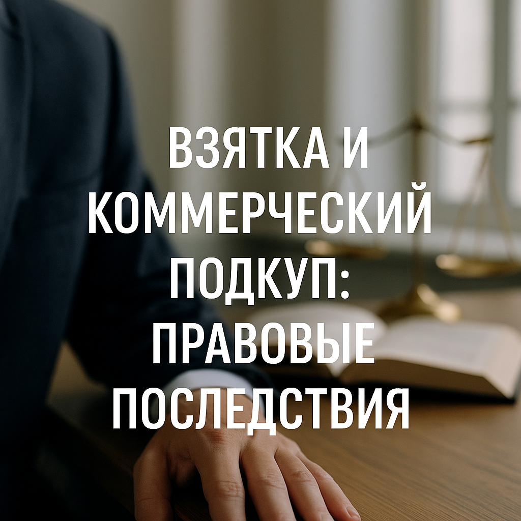 Взятка и коммерческий подкуп: правовые последствия